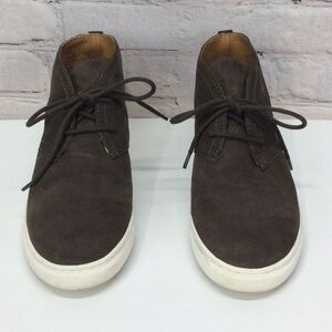 Lucky Brand Lorelle Chukka Ankle Sneakers Men's Sz 9M Gray Suede Leather Lace Up